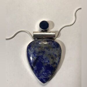 Lapis Lazuli Tanzanite 925 Sterling Silver Necklace